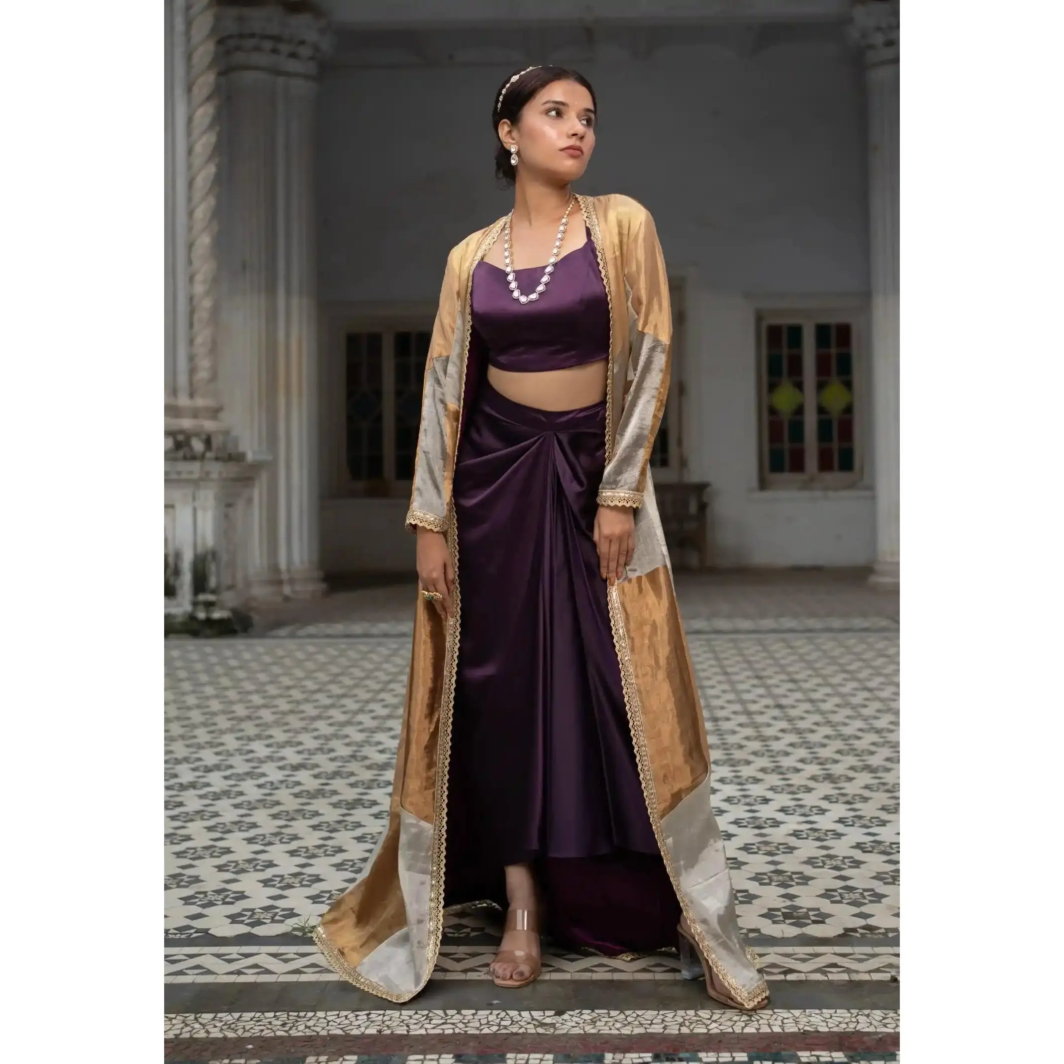 Multi-panelled long jacket Multi-panelled long jacket