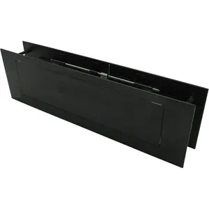 Black Stainless Steel Mail Slot 13 x 4 inches, Fits Almost Any Door, Slot Size 9.8 x 2 inches, Set with Front Rear Piece & Screws, Easy Installation, Long Lasting Durable