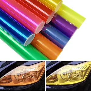 2026 New 30x60cm Car Color Headlight Film Vinyl Self Adhesive Sticker for Car Smoke Fog Light HeadLight Taillight Colored Wrap Films for your car