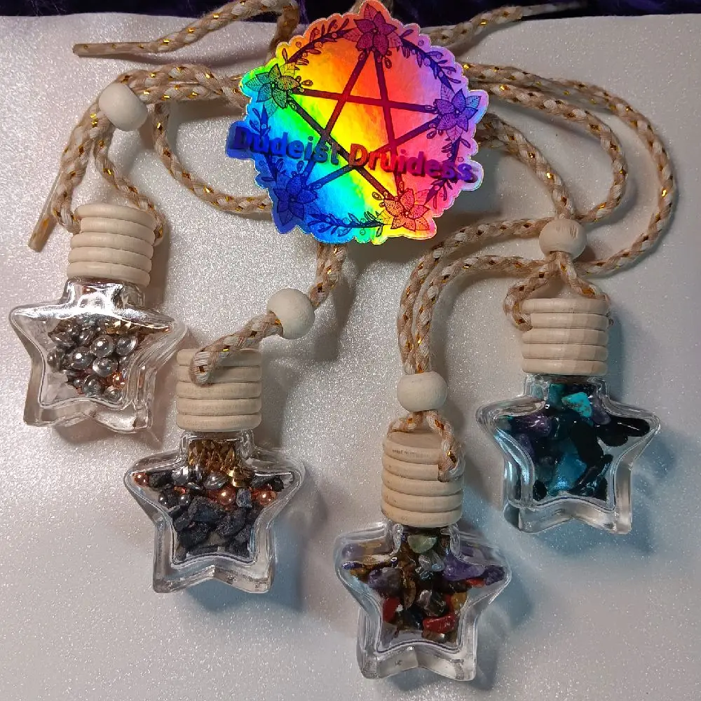 Reiki Crystal Star Shaped Air Diffuser (Glasspod) with Crystals for Anxiety and Protections