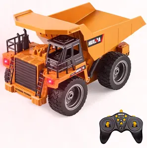 9CH Alloy RC Dump Truck 1/18, 4WD Hauler Construction Vehicle Model, Metal Cabin, 2.4Ghz Radio Control Mine Tractor, Demo Play Toy Civil Engine, Kids Boys Gift Adult Mechanical Collection