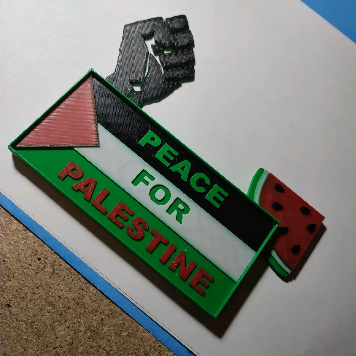 Peace for Palestine magnetic flag