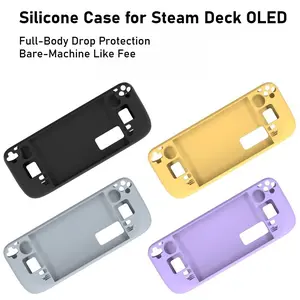 Silicone Case for Steam Deck OLED, Full Coverage Shockproof Anti-Slip Protective Cover