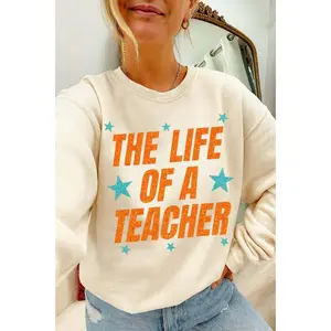 Life Of A Teacher Cream Sweatshirt