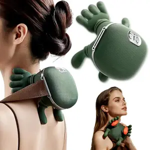 Neck Massager with Bionic Hand 3D Kneading, Electric Shoulder Massager with Heat, Wireless Portable Cervical Massager for Pain Relief, Adjustable Speed Gifts for Mom Women