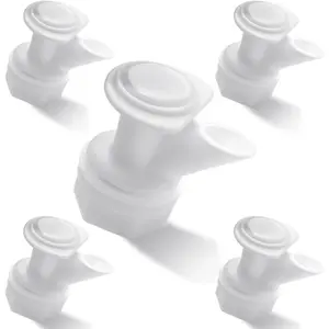 5 Pack Upgrade Push-Button Cooler Spigot Replacement, Compatible with Igloo 2, 3, 5 and 10 Gallon Beverage Coolers, Durable Water Cooler Spigot, Beverage Cooler Valve with Gaskets and Nut, for 2-10 Gallon Water Jugs Replacement Part