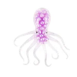 Octopus Squishy Stress Relief Toy, Educational Fidget Toy, Pearl Bead Squeeze Squishy