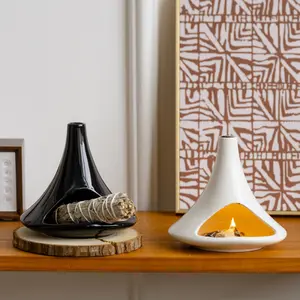 Sacred ritual essential: ceramic Palo Santo & sage holder Aromatherapy Scent Diffuser