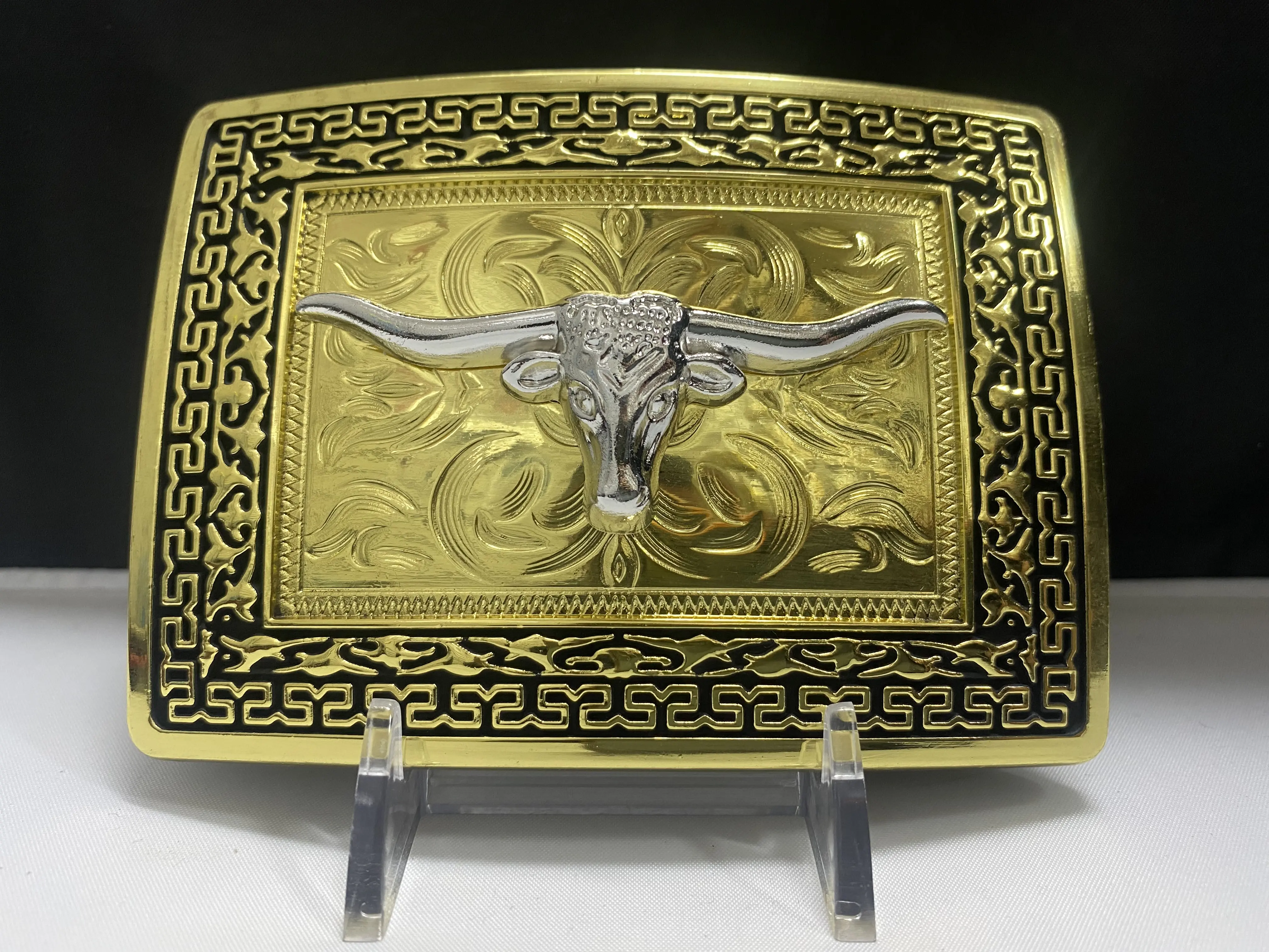 Western Style Bull Buckle Hebilla Vaquera con Toro