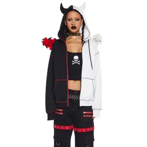 Devil Or Angel Zip-Up Hoodie