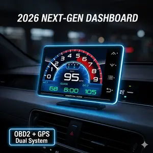 1PC XS Smart Car HUD Display, Sleek Digital OBD2 Speedometer & Diagnostic Tool, Real-Time Speed, Water Temp & Fault Code Reader, for Car Owners & Daily Driving