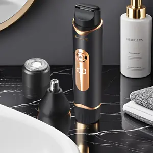 Portable Dual-Head Electric Shaver, Pain-Free Trimming, Multi-Purpose Grooming Kit, Type-C Charging, Long-Lasting Battery Life