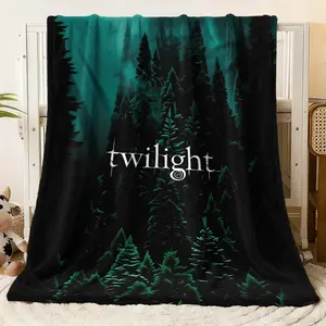 Twilight Inspired Dark Forest Print Multi - Size Blanket, Cozy Soft Throw with Iconic Movie - Related Element for Bedroom & Living Room Decor