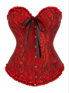 Elegant Ladies Vintage Floral Lace Shaping Corset for Halloween Christmas Parties Costumes, Retro Fashion Body Shaper Design, Formal Attire for women, All Seasons, Bodysuit