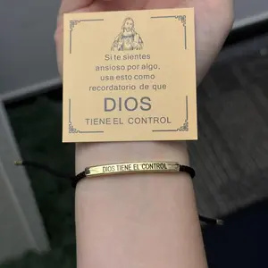 GOD IS IN CONTROL Inspire Bracelet - Simple Inspirational Jewelry with Clear Message for Everyday Wear