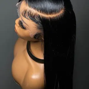 40 42 Inch 13x4 13x6 HD Transparent Bone Straight Lace Front Wigs 250% Brazilian Human Hair Wigs 5x5 Glueless Lace Closure Wigs