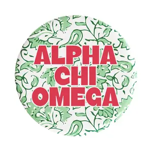 Alpha Chi Omega Through The Vines Sorority Button