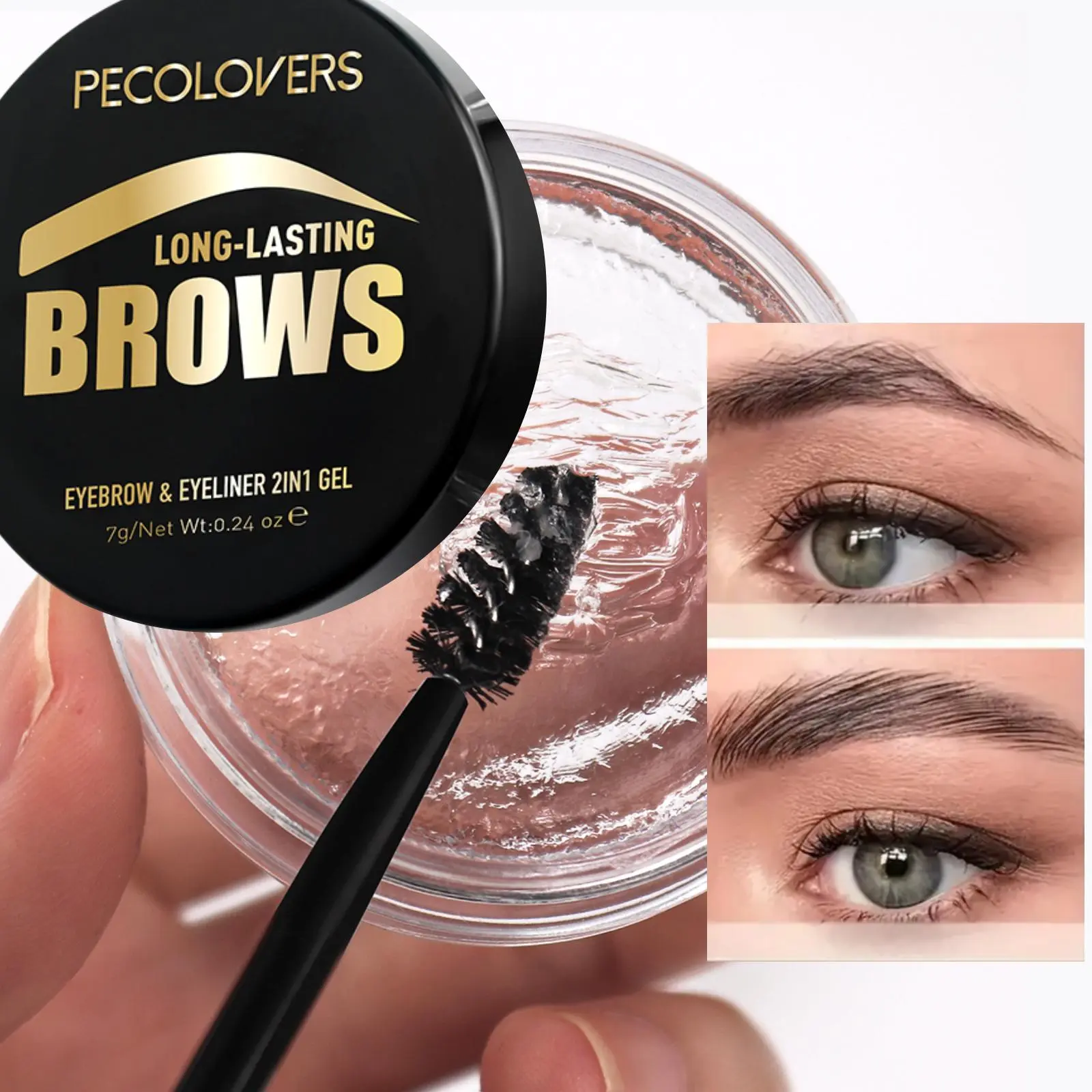1PC Long-lasting Gentle Eyebrow Primer – Transparent, Waterproof, Eyebrow Styling, Eyelash Base, Shiny, Create Natural Eyebrow and Eyelash Styling, Eyebrow Products, Eyebrow Makeup Gel