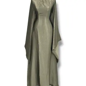 Butterfly Abaya- Fluffy shimmery abaya with strings inside to adjust. Available in Olive Green, Green and Bronze.