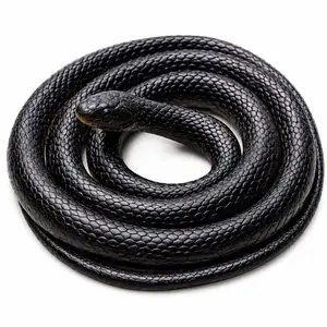 Ultra Realistic Black Rubber Snake – Premium Rubber Prank Snake