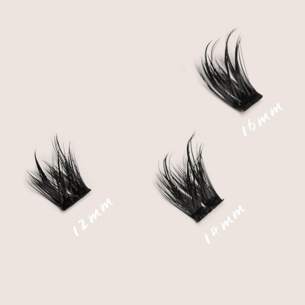 JVLBEAUTY 【Midnight Queen】 Thai-Style Segment False Eyelashes, Soft, 3D Voluminous, Individual Clusters, European & American Style