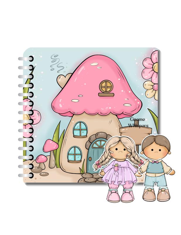 Gnome Whispers – Paper Dolls Activity Book (Velcro Dress-Up, 2 Dolls, 56 Accessories) | Spring Acorn
