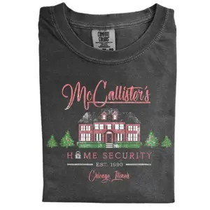 Comfort Colors McCallister's Home Security Shirt, Christmas House T-Shirt, Holiday Shirt, Vintage Home Security T-shirt, Christmas Decorations Shirt, Gift for Men Women, Crew Neck T-shirt, Trending T-shirt