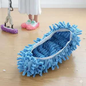 Detachable Machine Washable Cleaning Slippers, 2-in-1 Floor Mopping Slippers, Anti-Slip Home Cleaning Shoes for Pet Hair & Dust, Floor Duster & Polisher, Reusable Household Cleaning Tool