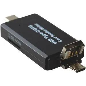 SANOXY 3-in-1 Type C Micro USB & USB OTG Adapter SD/TF Card Reader with 5Gbps Speeds for SD & MicroSD Cards up to 128GB