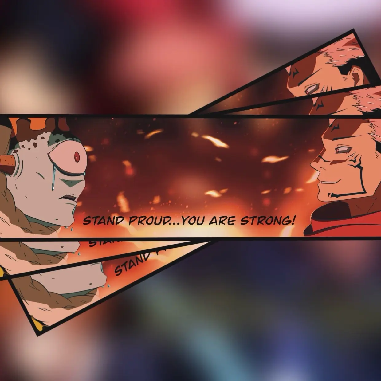 Sukuna vs Jogo, Slap Sticker - Jujutsu Kaisen Anime | Waterproof Vinyl & Holographic Sticker | Water Resistant Matte Sticker | Laminated Sticker Protection