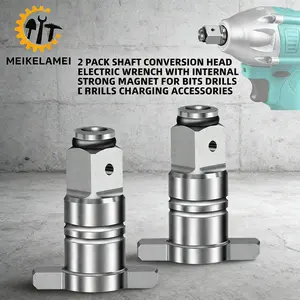 2 Pack Shaft Conversion Head,Electric Wrench With Internal Strong Magnet for Bits Drills Charging Accessories, Screwdriver Drill Bits, Tool Accessories