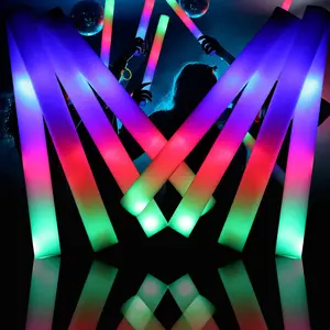 30PCS Foam Glow Sticks with Led Foam Glow Sticks,Glow in The Dark Party Supplies with 3 Flashing Modes,Light up Foam Sticks for Wedding,Halloween, Christmas, Concerts, Birthday