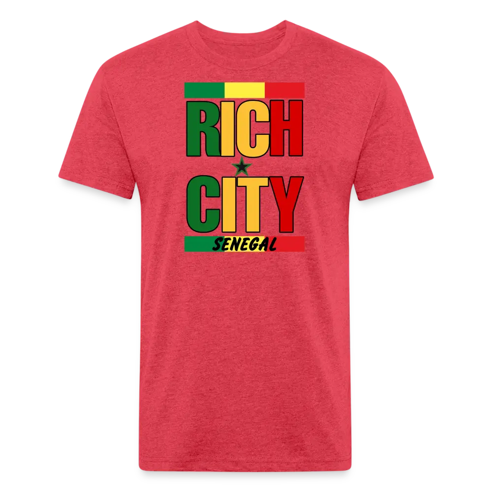 Men's Senegal Fitted Short-Sleeve Cotton-Poly T-Shirt, Casual Breathable Fabric, Love-Ready Daily Wear, Shortsleeve, Menswear, Tshirt, Top, Fashion, Round Neck, Tee, Tops, Layer Wear, Crew Neck, Lightweight, Slim-Fitting, All Seasons, Casual Wear