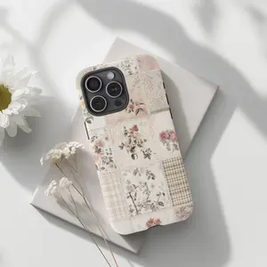 Shabby Chic Floral Patchwork Phone Case |   Coquette Aesthetic Vintage Quilt Cover for iphone 17 promax case air 16 plus 15 promax 14 pro 13max 12 11 Samsung S25 EDGE S24 S23 S22 S21 NOTE 20 Ultra Fe A71 A56 A36 A16 & Protection Smartphone