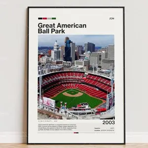 Great American Ball Park Poster Stadium Poster, Sports Poster, Baseball Fan Gift