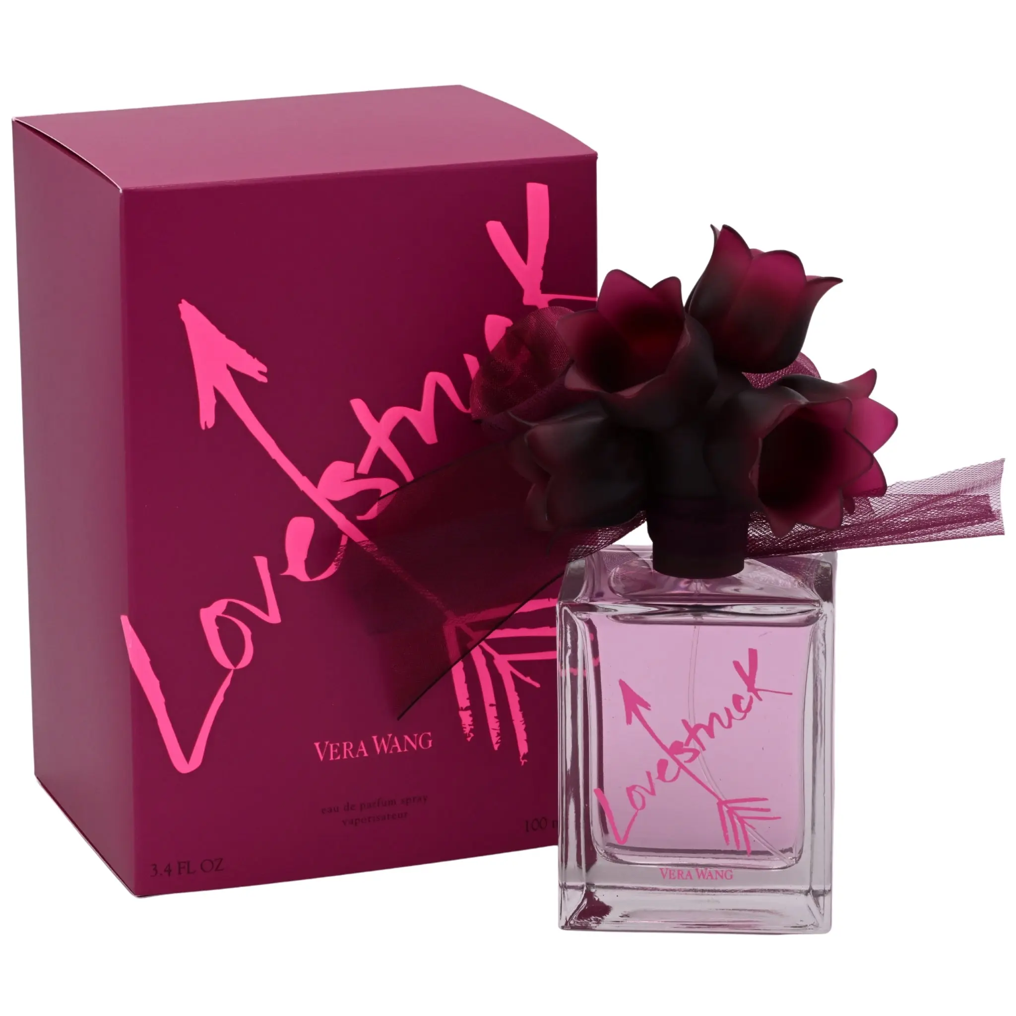 Vera Wang Lovestruck Women's EDP Spray (3.4 oz) - Woody Musk Fragrance with Exotic Guava, Aromatic Chic Feminized Packaged Bottle Women's Fragrance, New in Box, Aromatic Women's Fragrance