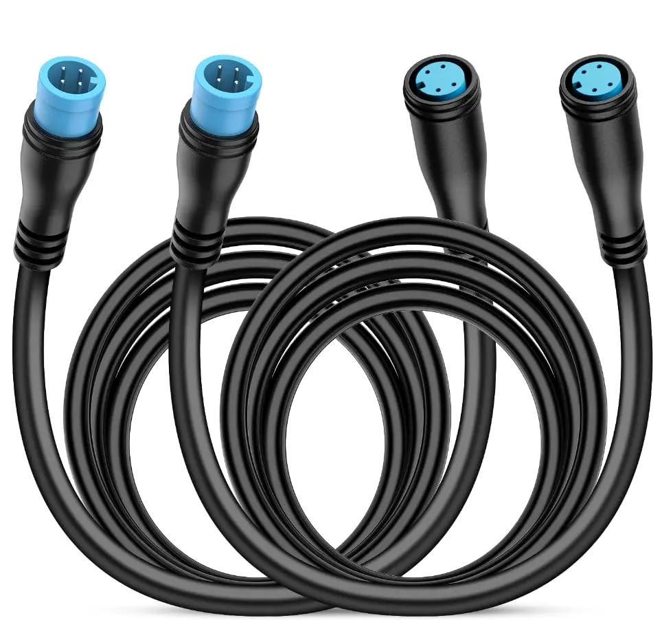 Nilight 2-Pack 5FT 4-Pin Extension Cable Wire Harness - Car Light Embellishments for 4PCS 252-LED RGB 8-Color Underglow Neon Strips, Ambient Lighting Car Interior Accessories, Plug-and-Play Parts
