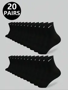 Boys' Crew Socks 6/10/12 Pairs, Casual Soft Socks, Casual Sports Mid-Calf Socks, Simple Versatile Student Socks, Breathable Comfort Fit Ages 8-16
