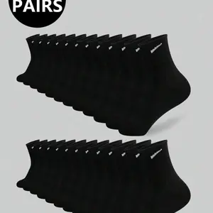 Boys' Crew Socks 6/10/12 Pairs, Casual Soft Socks, Casual Sports Mid-Calf Socks, Simple Versatile Student Socks, Breathable Comfort Fit Ages 8-16