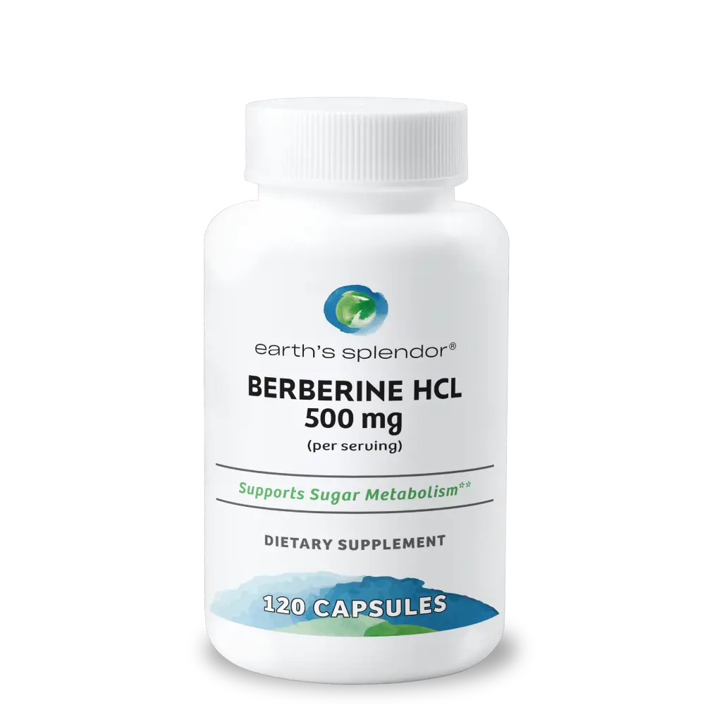 Tapestry Brands Non-GMO Berberine HCL 500mg Edible Capsules - 120 Count, Daily Herbal Dietary Supplement for Sugar Metabolism, Gut Health Support