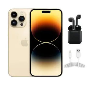 Refurbished iPhone 14 Pro (Unlocked)-Good Condition with Wireless Earbuds & 1 Year Warranty  A2650