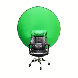 Collapsible Green Screen Backdrop with Chair Mount - Professional Chroma Key Studio Background for Vlogging, Streaming, and Video Chats - Portable, Durable Polyester Fabric, Easy Setup & Storage - Perfect for Home Studios, Beginners, and Content Creators,