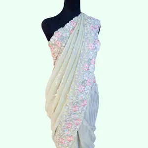 Embroidered Designer Saree