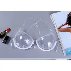 3pcs (Disposable) Women's One-Piece Deep U-Shaped Push-Up Bra - Wire-free design to prevent nipple protrusion, with side wings, adjustable and detachable shoulder straps, sexy lingerie.