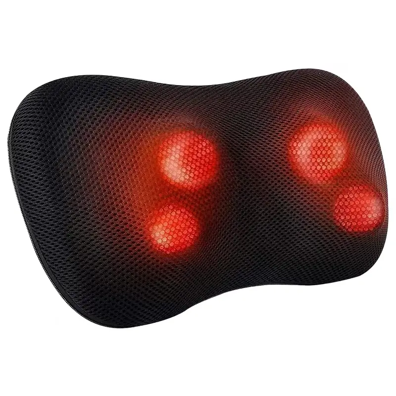 Shiatsu Back Neck and Shoulder Massager with Heat, 3D Kneading Deep Tissue Electric Massage Pillow for Muscle Pain Relief, Spa-Like Soothing for Home Car and Office