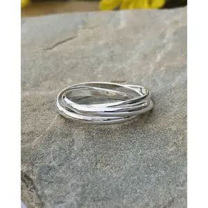 Sterling Silver Rolling Ring Set of 3 Bands