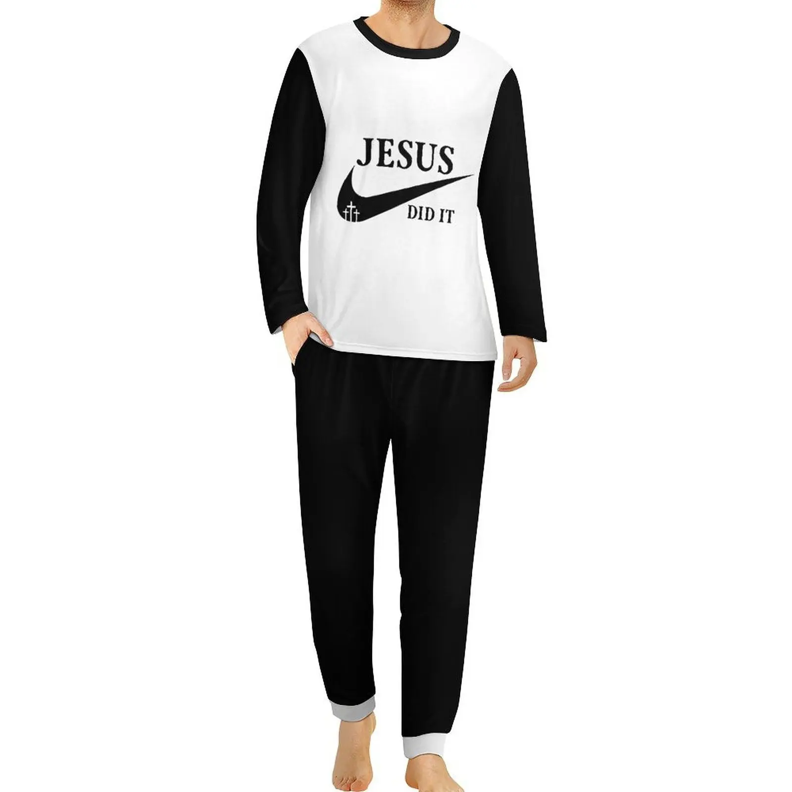 He Did It Men's Christian Pajamas