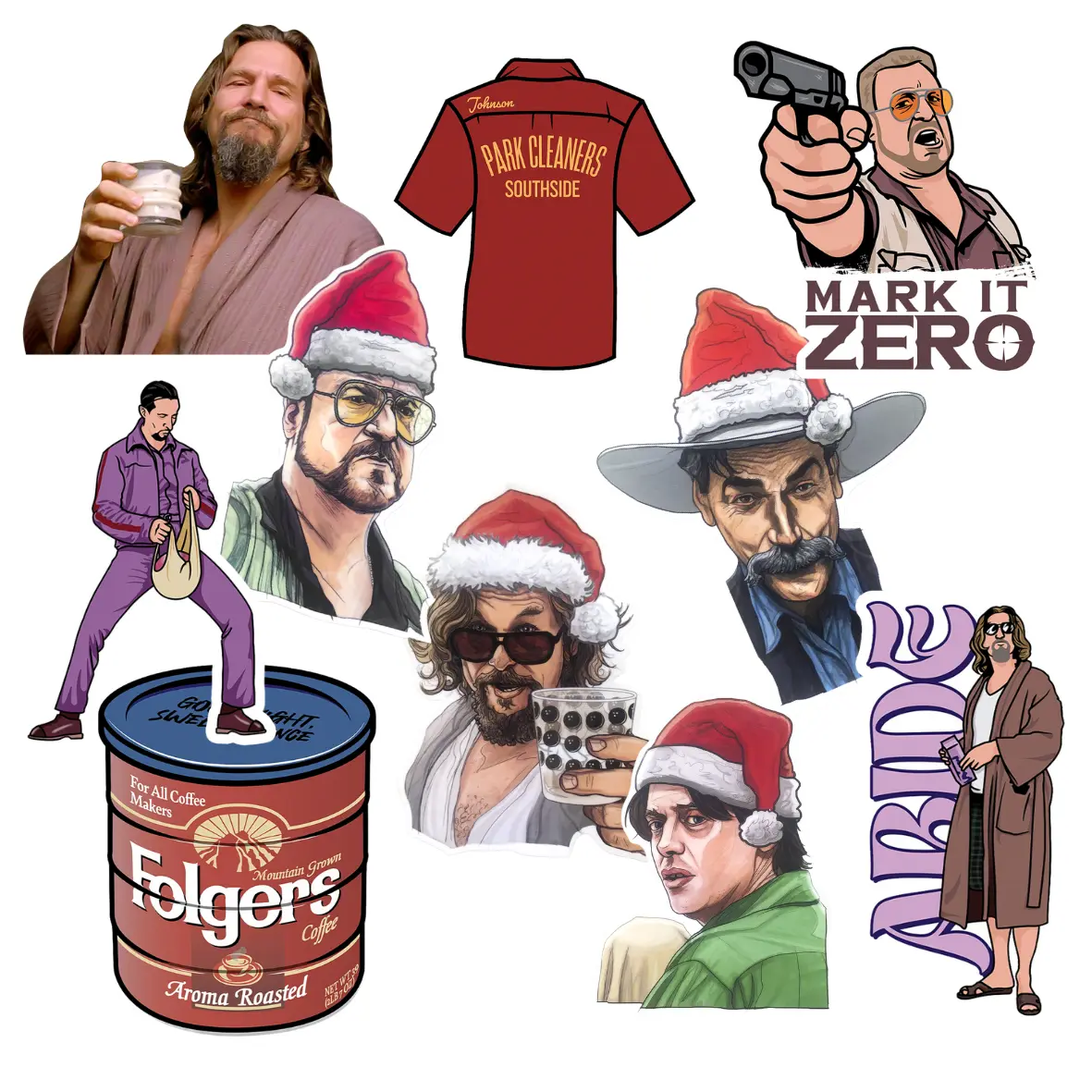 The Big Leb0wski The Dude Stickers, Funny Sticker For Fan The Big Leb0wski The Dude Stickers, Funny Sticker For Fan