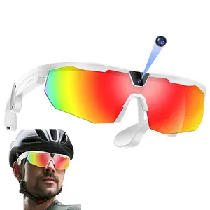 Bluetooth Smart Glasses with 8MP HD Camera Dual Stabilization Anti-Shake, 1200P Sports Video Recording Hands-free BT Call Music Control Sunglasses, 35g Lightweight 290Mah Battery AI Translation  AI Glasses for Sports Running Cycling