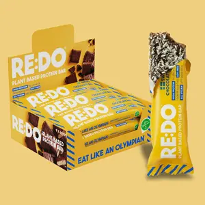 RE:DO CHOCOLATE BALL Plant-Based Protein bar, 9 Bars, 12g Vegan Protein, Dairy Free, No Palm Oil, Meal Replacement, Healthy Snack
